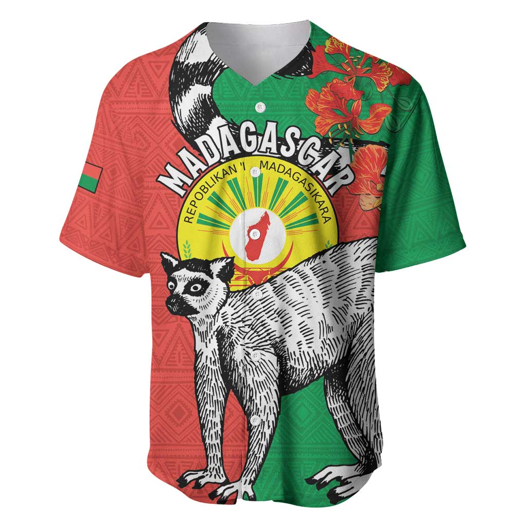Happy Madagasikara Independence Day Baseball Jersey Ring-Tailed Lemur With Seal LT15