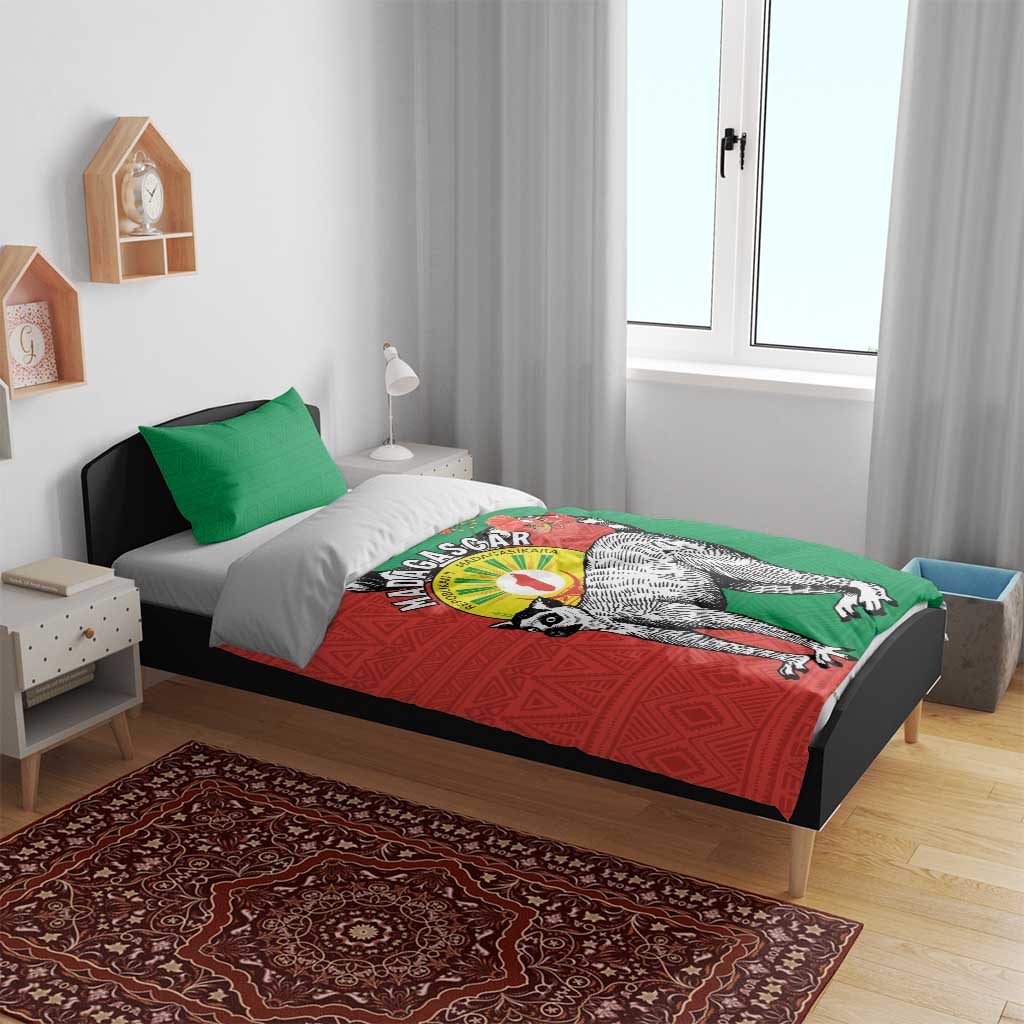 Happy Madagasikara Independence Day Bedding Set Ring-Tailed Lemur With Seal LT15