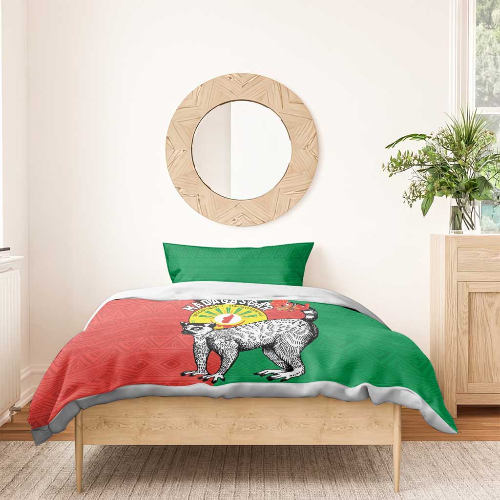 Happy Madagasikara Independence Day Bedding Set Ring-Tailed Lemur With Seal LT15