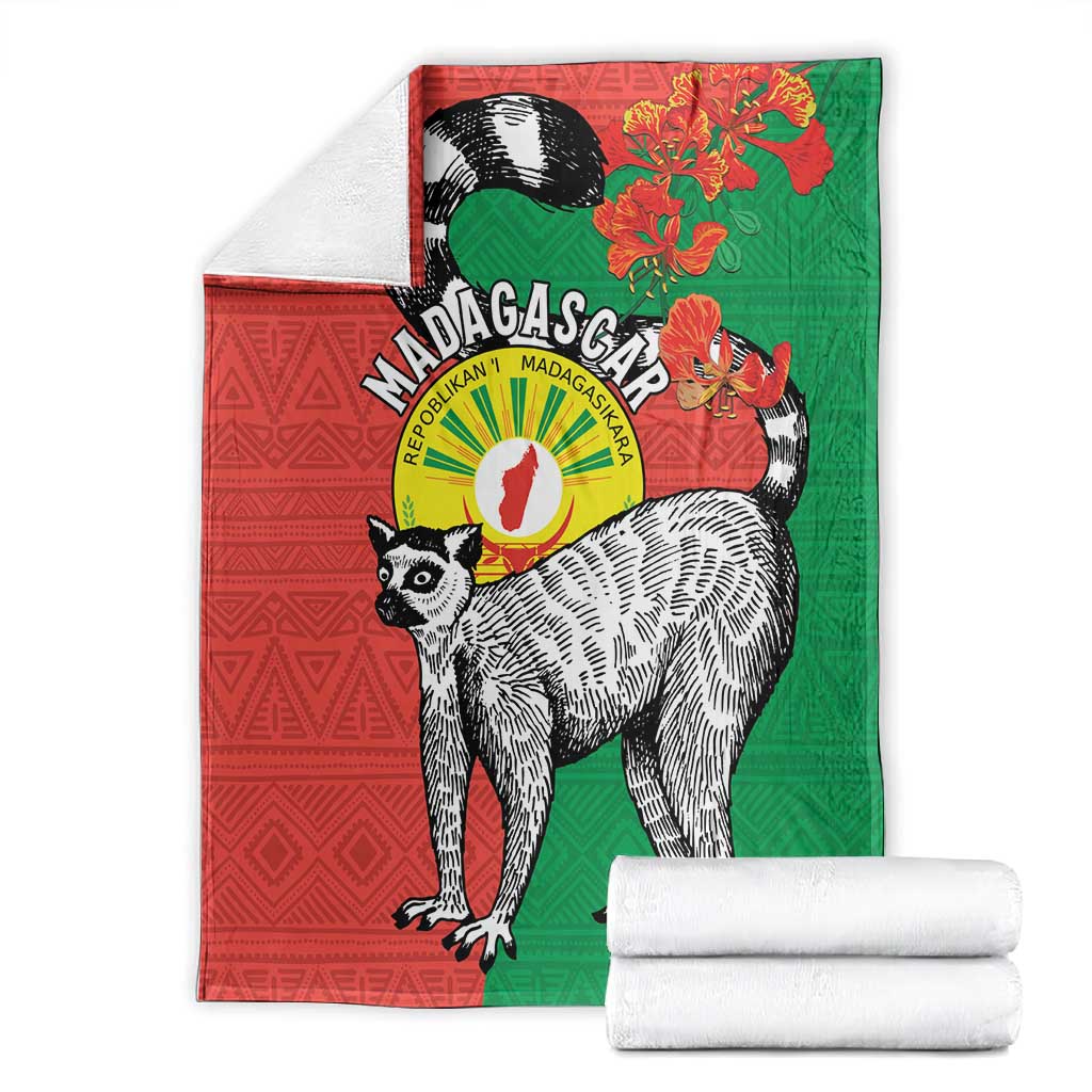 Happy Madagasikara Independence Day Blanket Ring-Tailed Lemur With Seal LT15