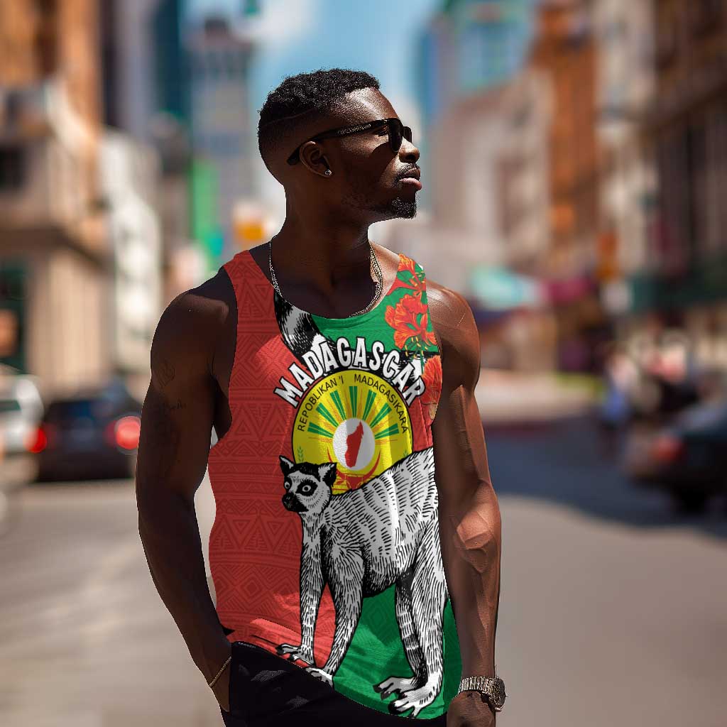 Happy Madagasikara Independence Day Men Tank Top Ring-Tailed Lemur With Seal LT15