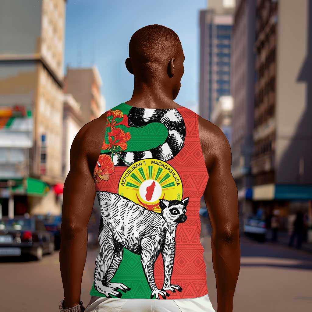 Happy Madagasikara Independence Day Men Tank Top Ring-Tailed Lemur With Seal LT15
