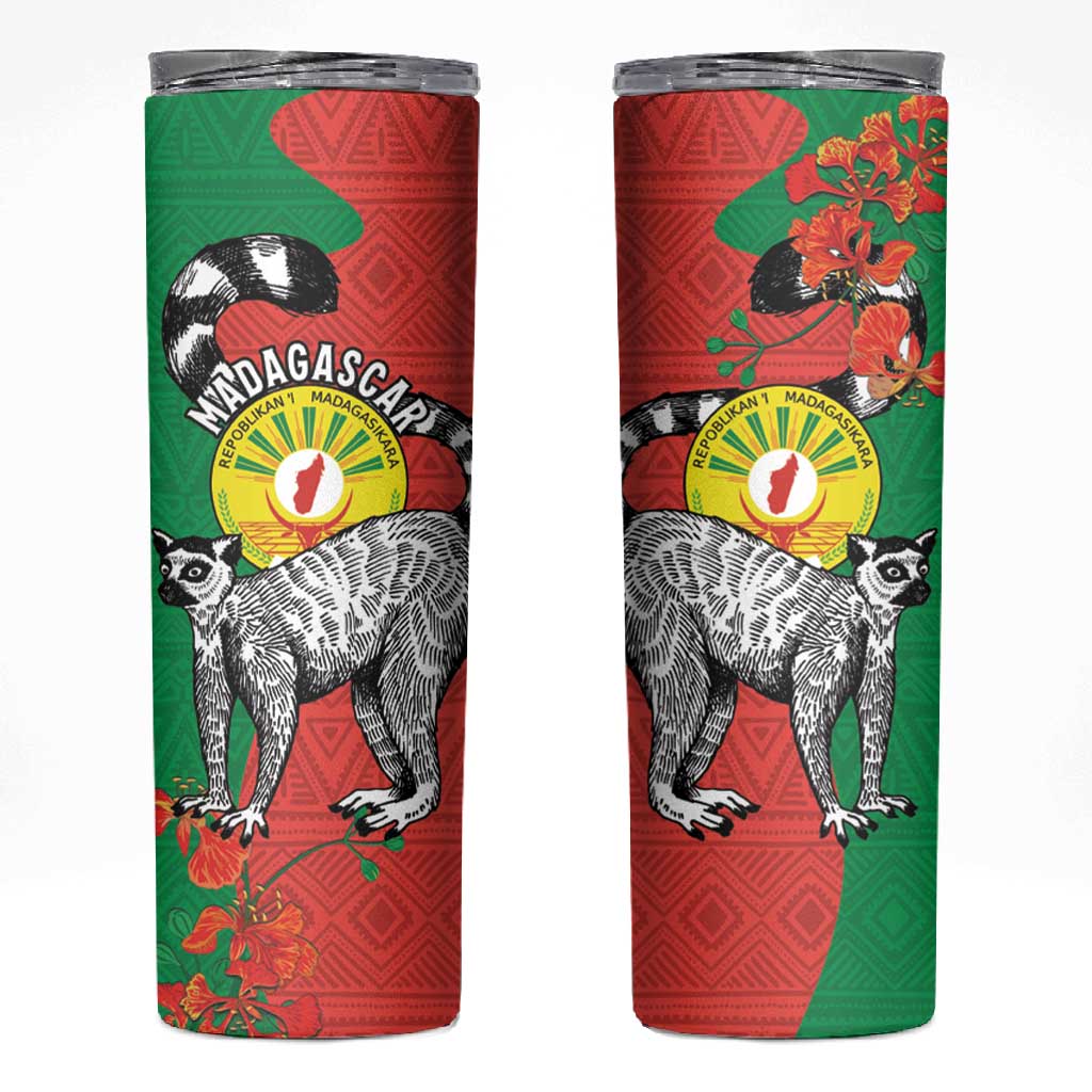 Happy Madagasikara Independence Day Skinny Tumbler Ring-Tailed Lemur With Seal LT15