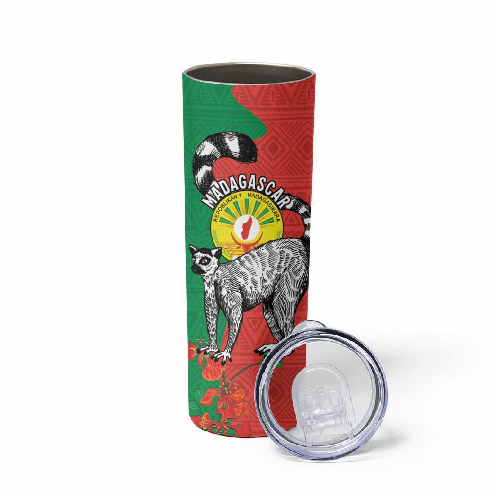 Happy Madagasikara Independence Day Skinny Tumbler Ring-Tailed Lemur With Seal LT15
