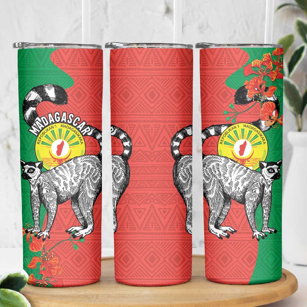 Happy Madagasikara Independence Day Skinny Tumbler Ring-Tailed Lemur With Seal LT15