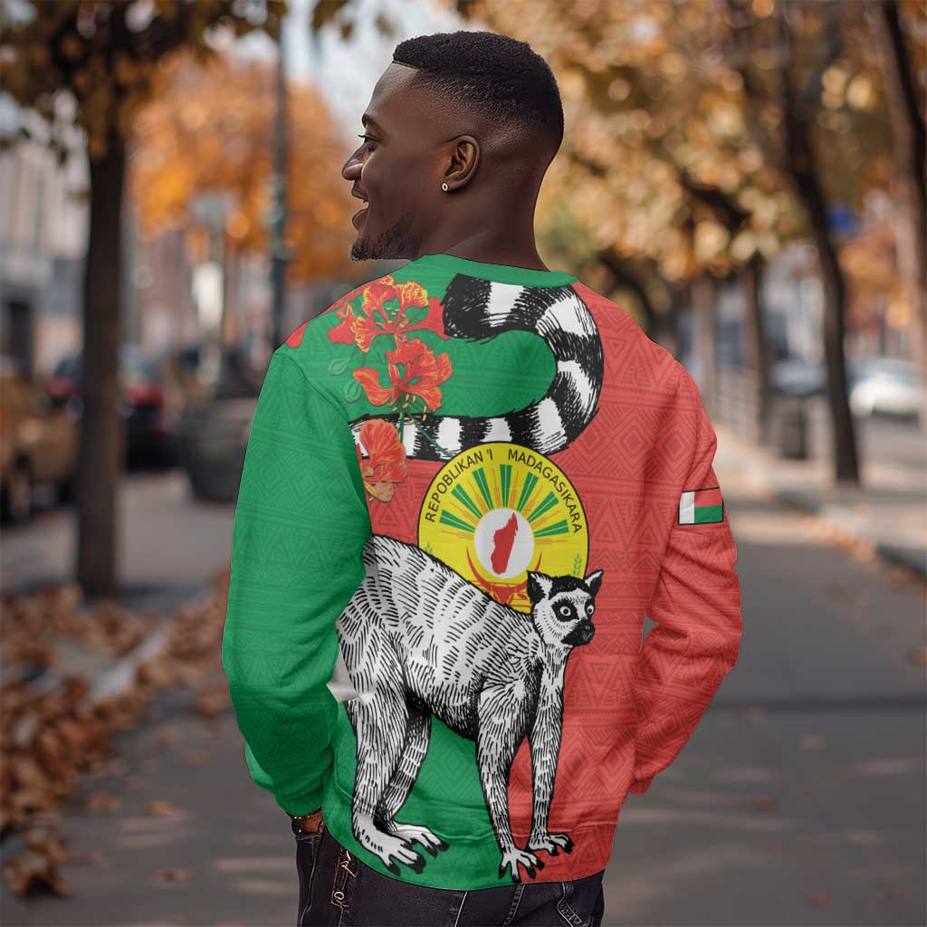 Happy Madagasikara Independence Day Sweatshirt Ring-Tailed Lemur With Seal LT15