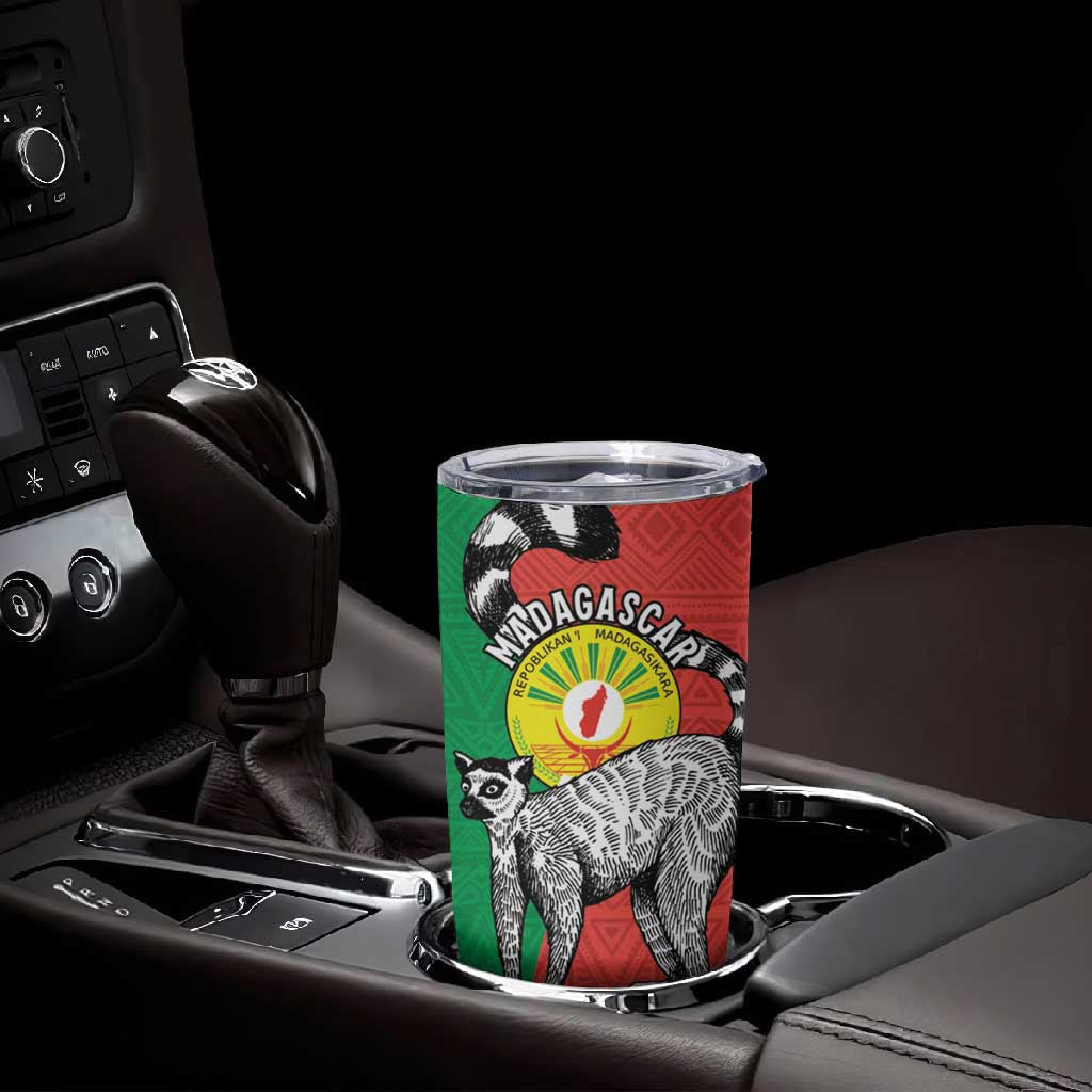 Happy Madagasikara Independence Day Tumbler Cup Ring-Tailed Lemur With Seal LT15