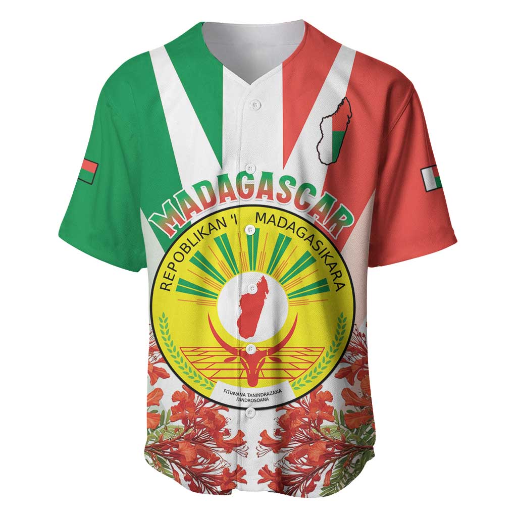 Personalized Madagasikara Baseball Jersey Seal With Poinciana LT15