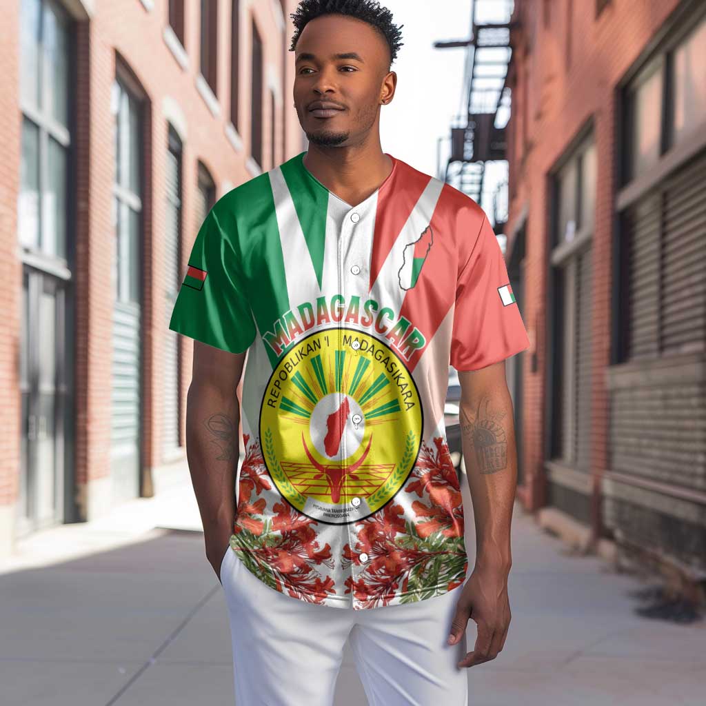 Personalized Madagasikara Baseball Jersey Seal With Poinciana LT15