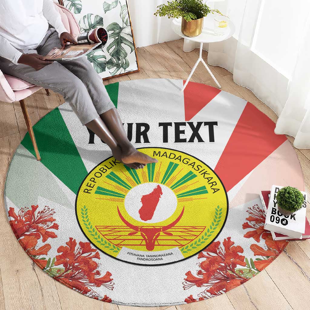 Personalized Madagasikara Round Carpet Seal With Poinciana LT15