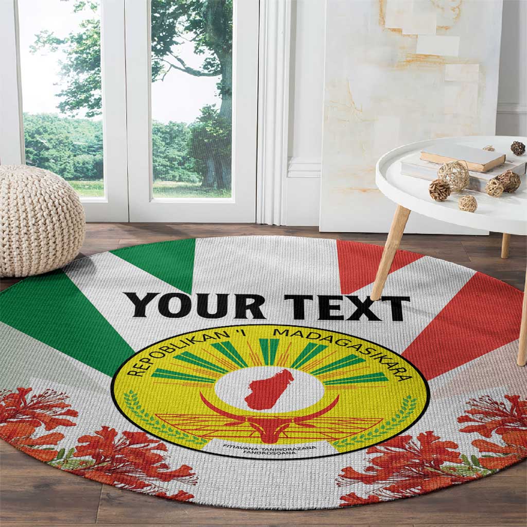 Personalized Madagasikara Round Carpet Seal With Poinciana LT15