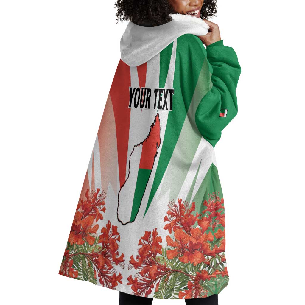 Personalized Madagasikara Wearable Blanket Hoodie Seal With Poinciana LT15
