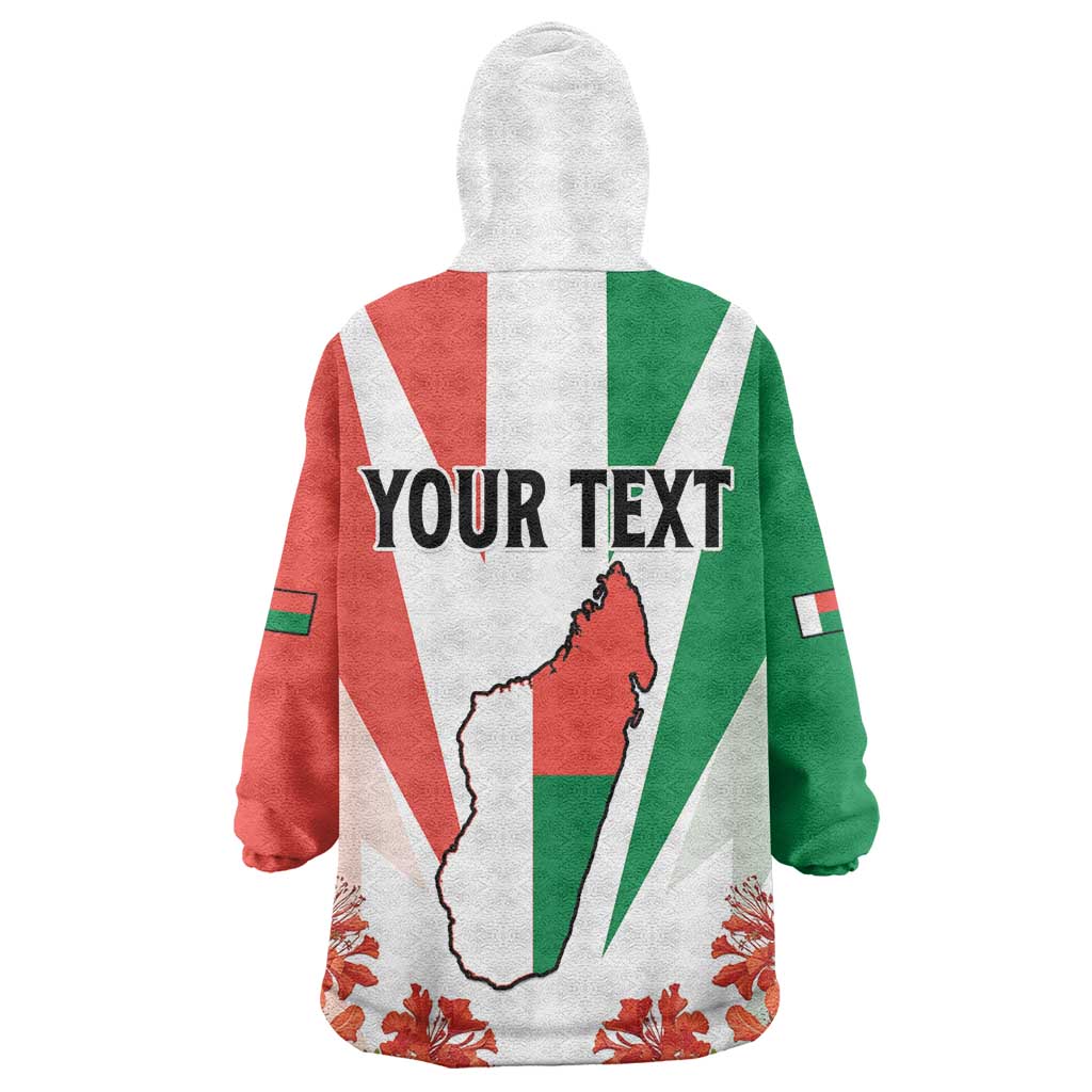 Personalized Madagasikara Wearable Blanket Hoodie Seal With Poinciana LT15