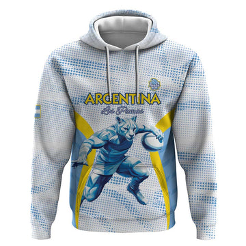 Argentina Rugby Custom Hoodie Pumas Mascot - Sporty Style LT15
