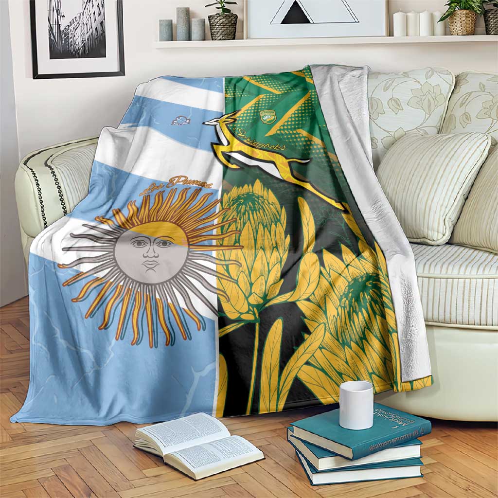 South Africa and Argentina Rugby Blanket Sporty Style LT15