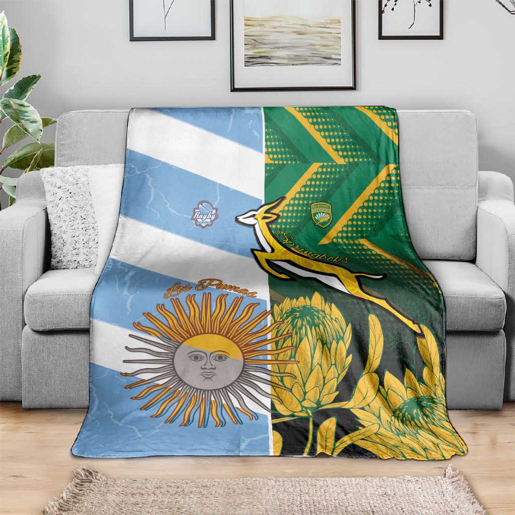 South Africa and Argentina Rugby Blanket Sporty Style LT15