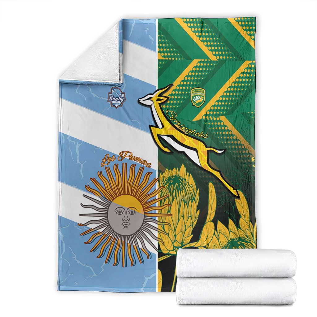 South Africa and Argentina Rugby Blanket Sporty Style LT15