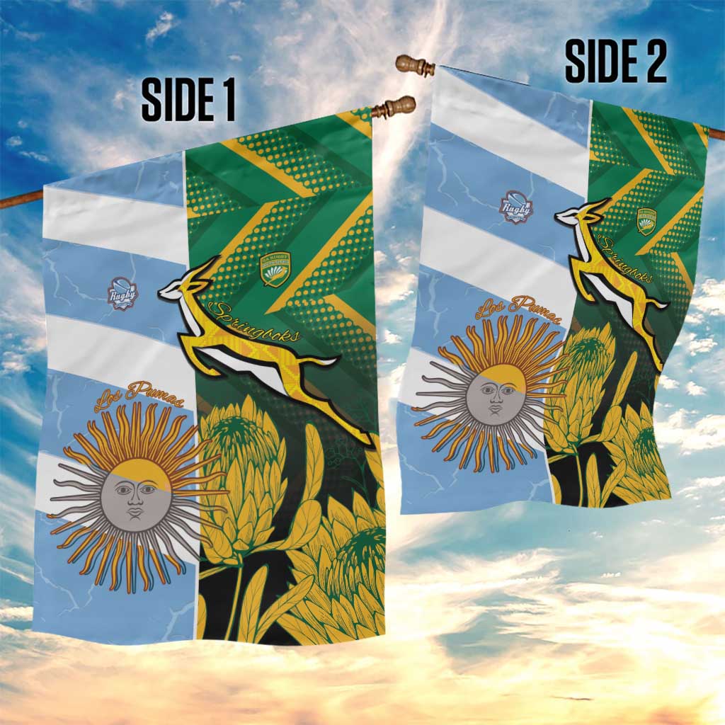 South Africa and Argentina Rugby Garden Flag Sporty Style LT15