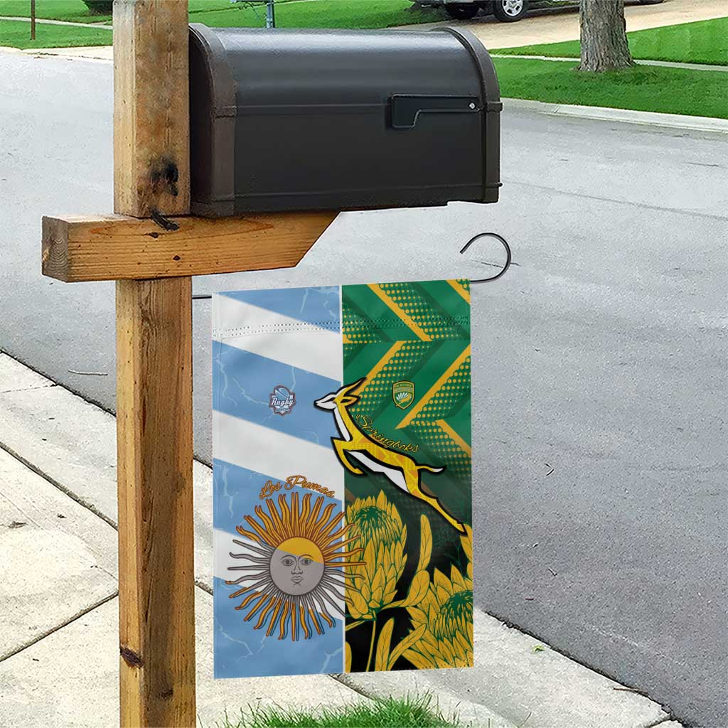 South Africa and Argentina Rugby Garden Flag Sporty Style LT15