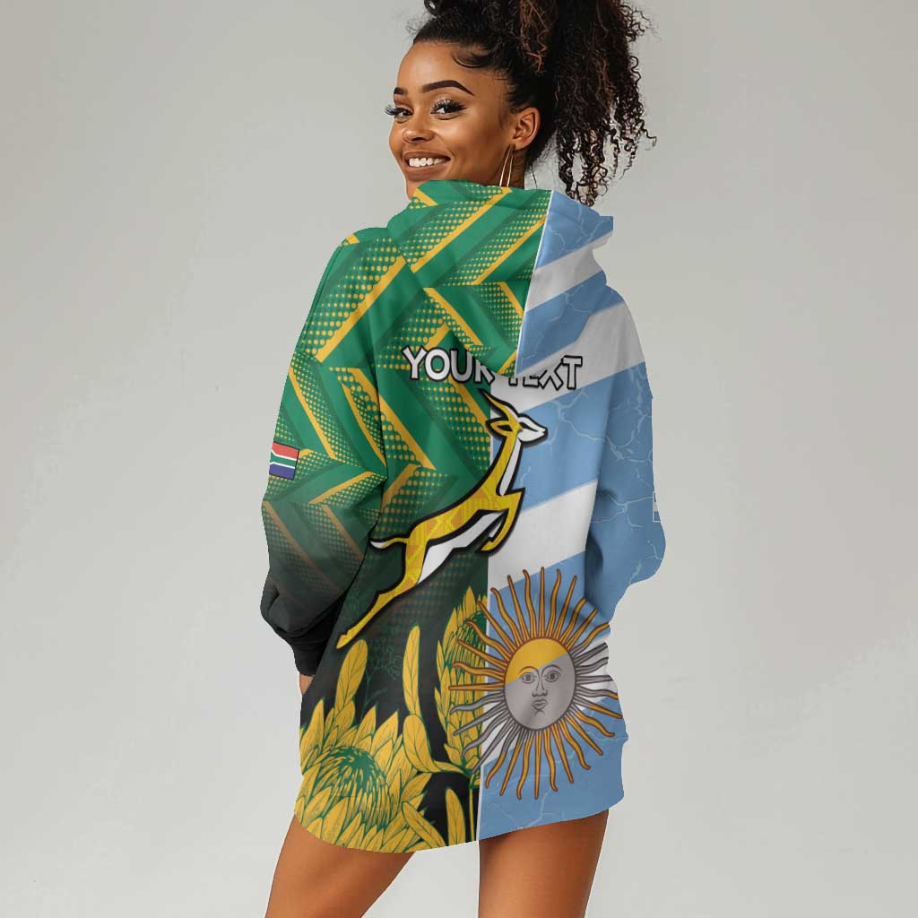 South Africa and Argentina Rugby Personalised Hoodie Dress Sporty Style LT15