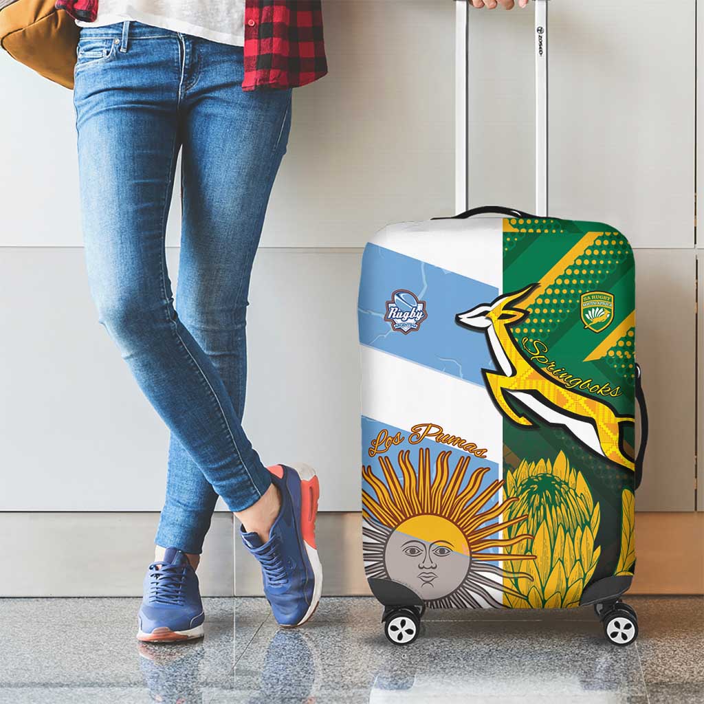 South Africa and Argentina Rugby Luggage Cover Springboks With Los Pumas LT15