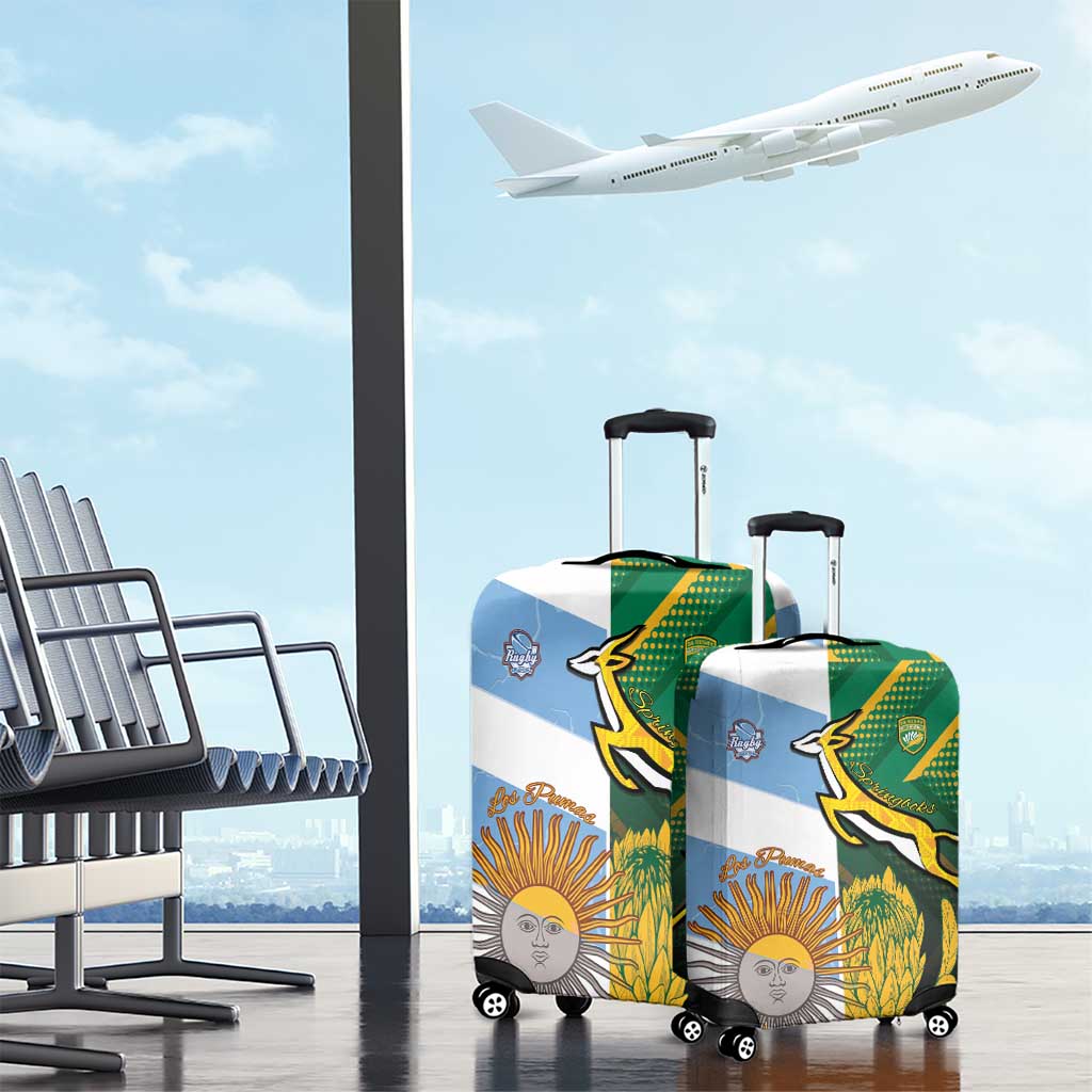 South Africa and Argentina Rugby Luggage Cover Springboks With Los Pumas LT15