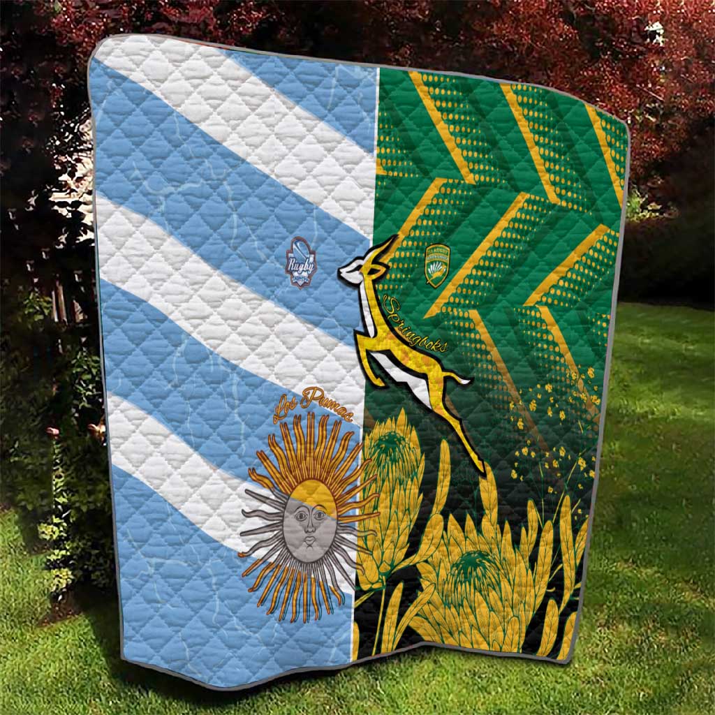 South Africa and Argentina Rugby Quilt Sporty Style LT15