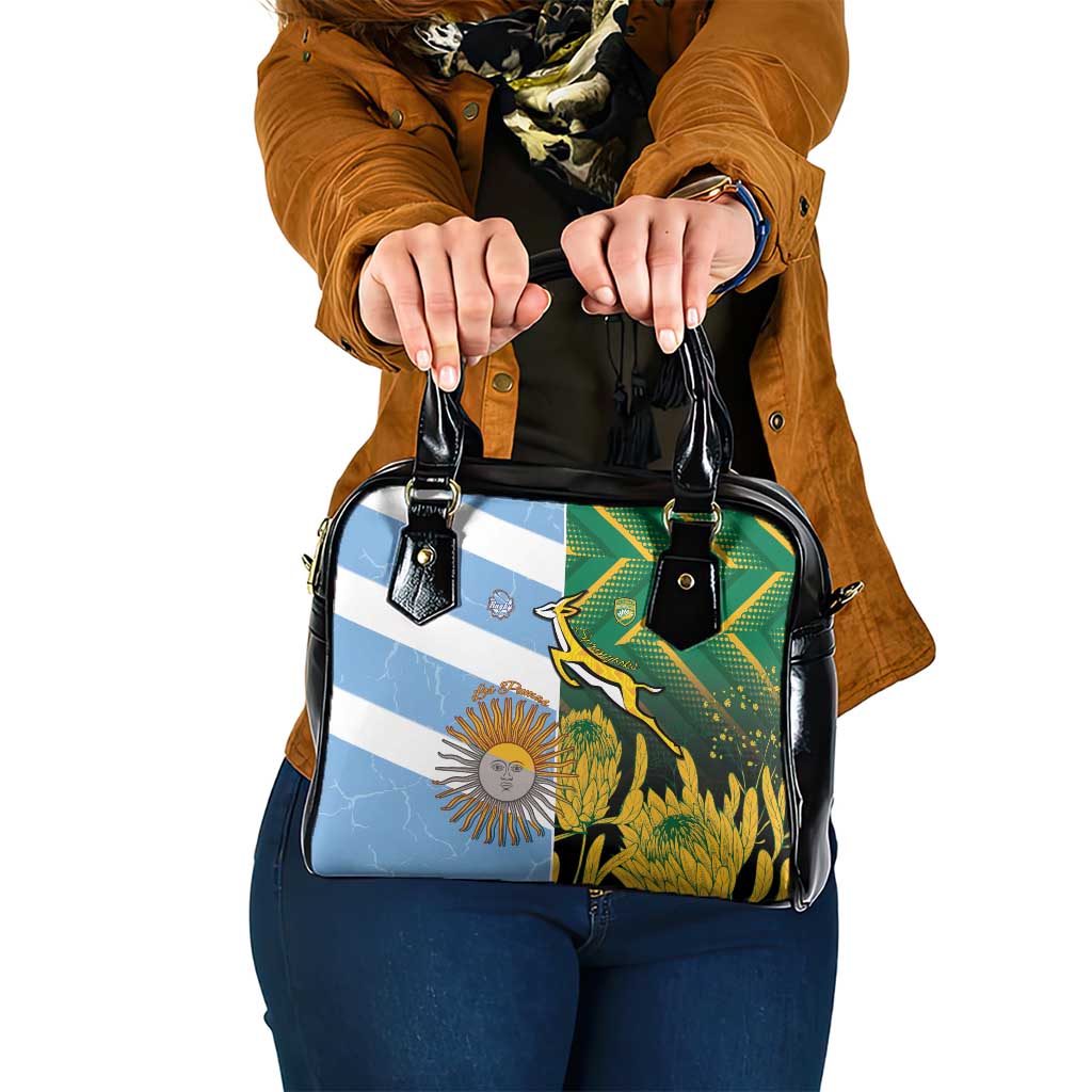South Africa and Argentina Rugby Shoulder Handbag Springboks With Los Pumas LT15