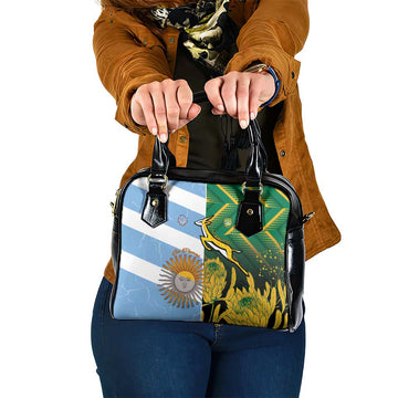 South Africa and Argentina Rugby Shoulder Handbag Springboks With Los Pumas LT15