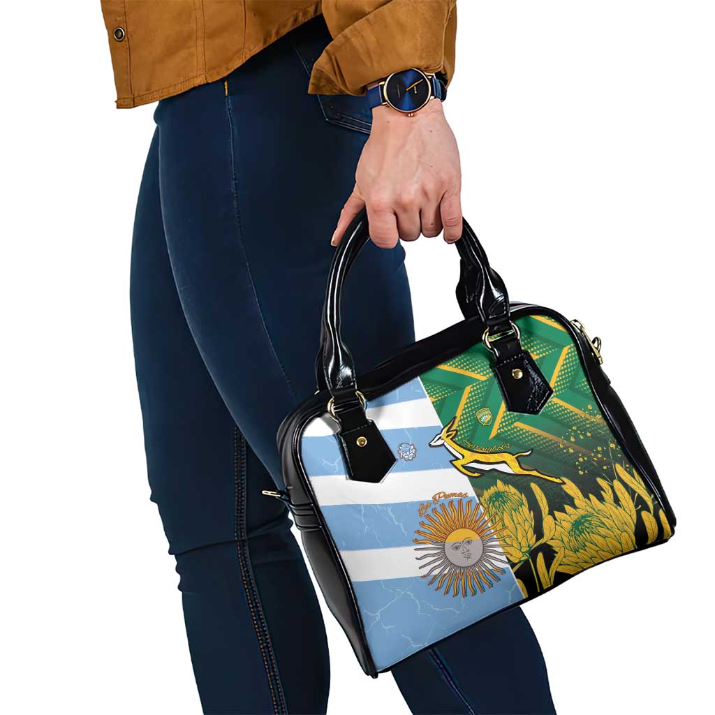 South Africa and Argentina Rugby Shoulder Handbag Springboks With Los Pumas LT15