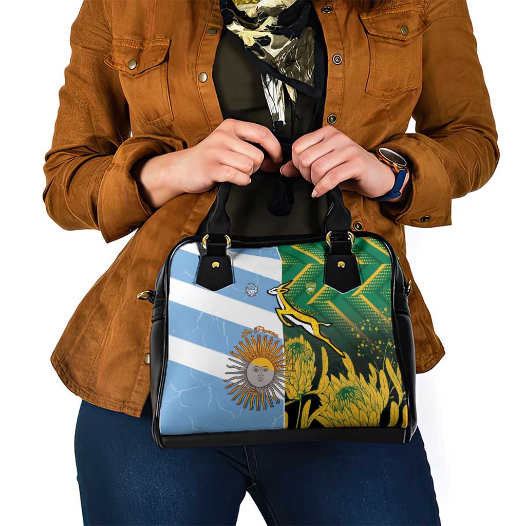 South Africa and Argentina Rugby Shoulder Handbag Springboks With Los Pumas LT15