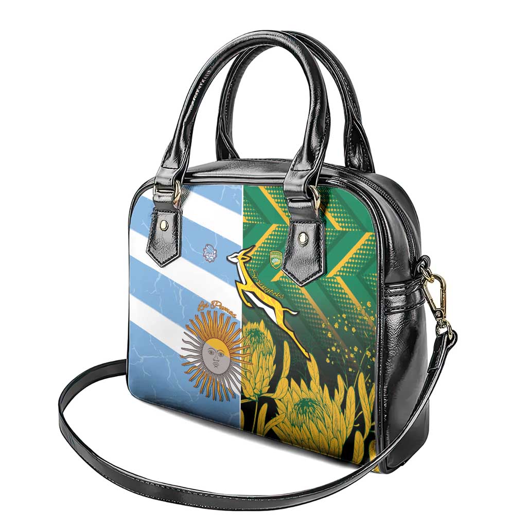 South Africa and Argentina Rugby Shoulder Handbag Springboks With Los Pumas LT15