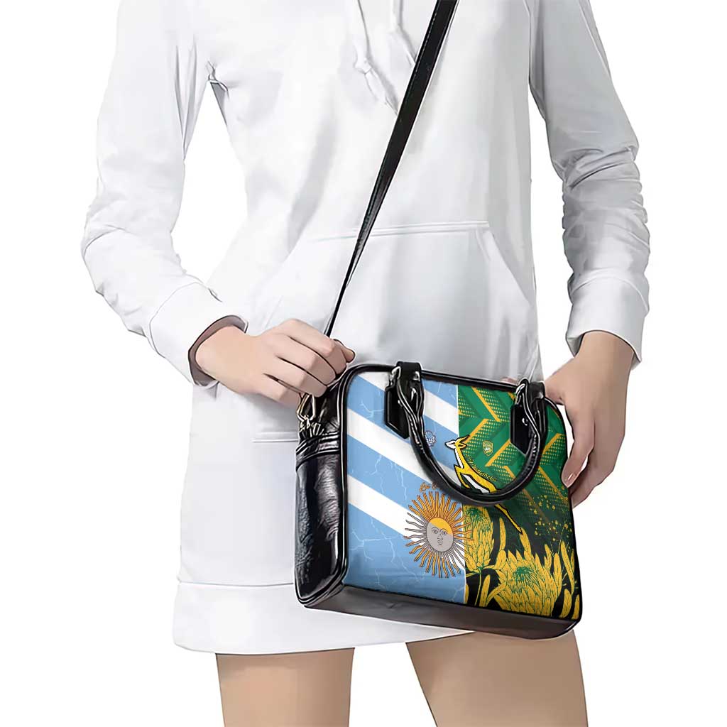 South Africa and Argentina Rugby Shoulder Handbag Springboks With Los Pumas LT15