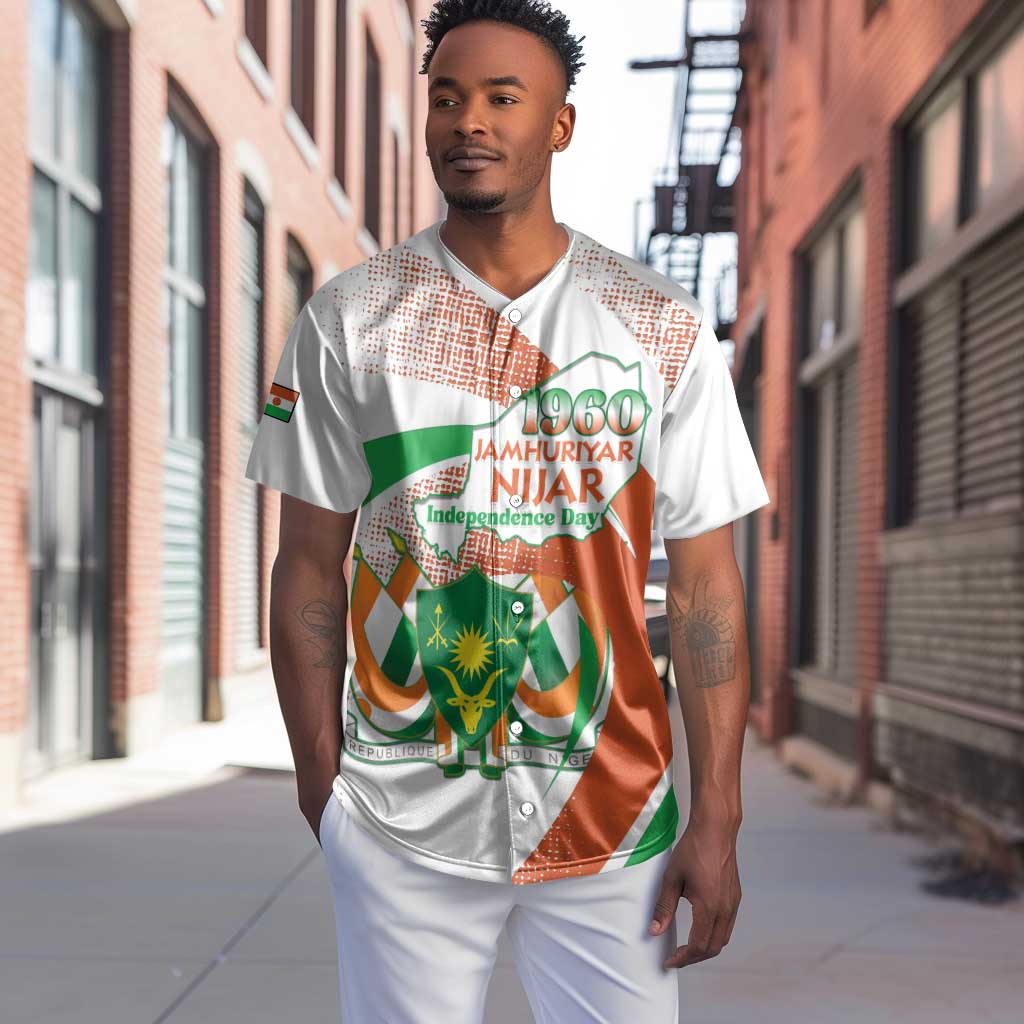 Personalized Happy Jamhuriyar Nijar Independence Day Baseball Jersey Coat Of Arm With Niger Map LT15