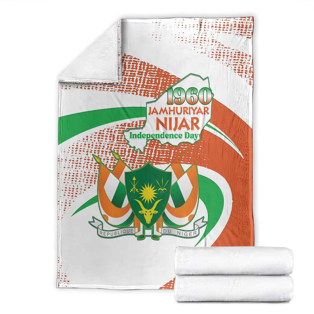 Happy Jamhuriyar Nijar Independence Day Blanket Coat Of Arm With Niger Map LT15