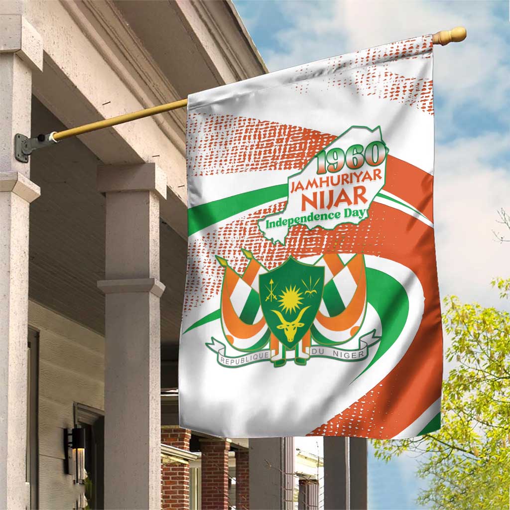 Happy Jamhuriyar Nijar Independence Day Garden Flag Coat Of Arm With Niger Map LT15