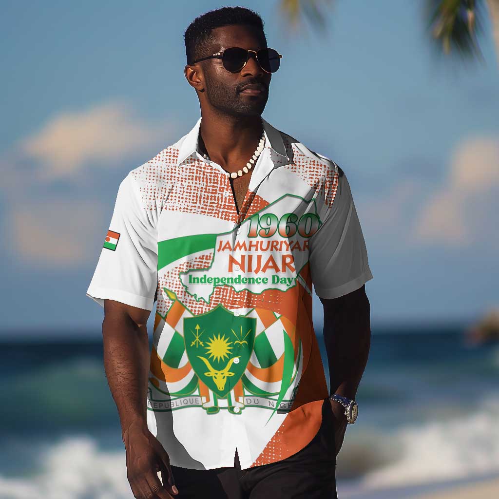 Personalized Happy Jamhuriyar Nijar Independence Day Hawaiian Shirt Coat Of Arm With Niger Map LT15