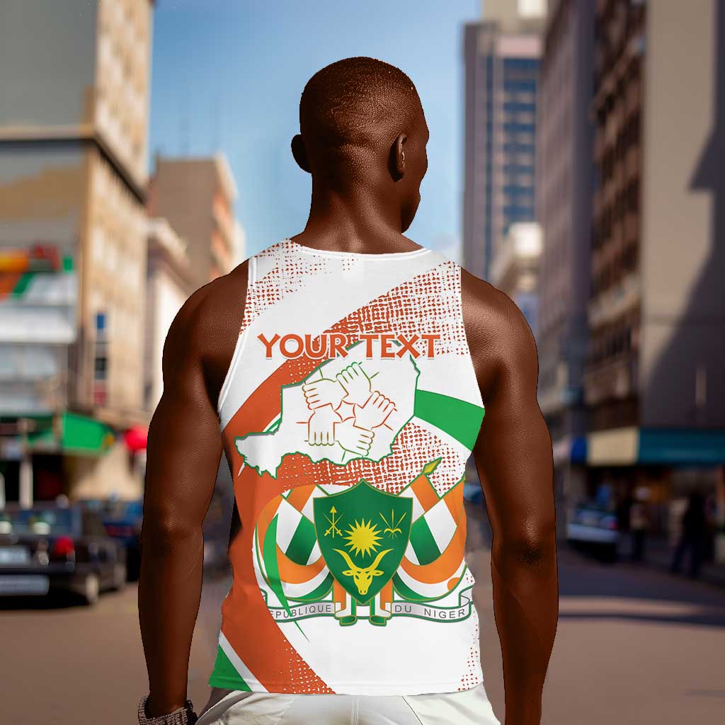 Personalized Happy Jamhuriyar Nijar Independence Day Men Tank Top Coat Of Arm With Niger Map LT15