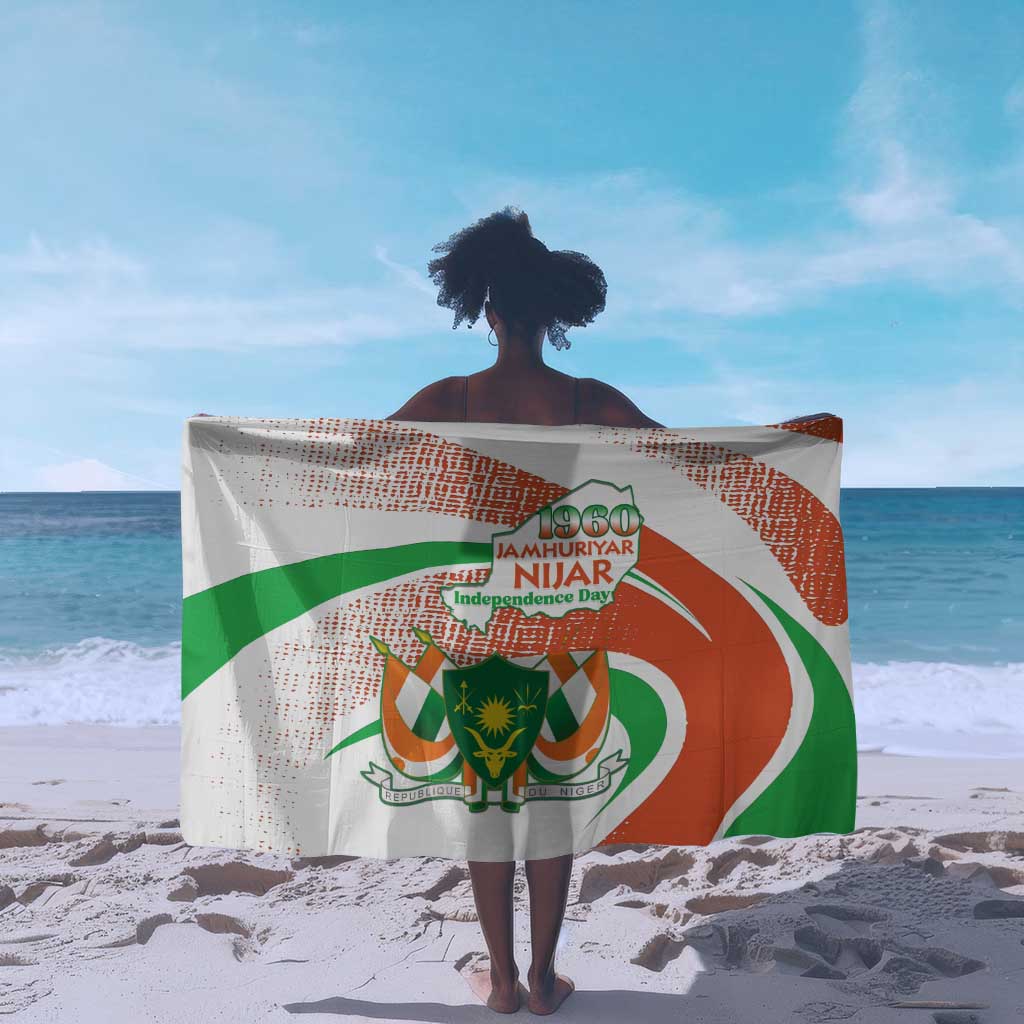 Happy Jamhuriyar Nijar Independence Day Sarong Coat Of Arm With Niger Map LT15