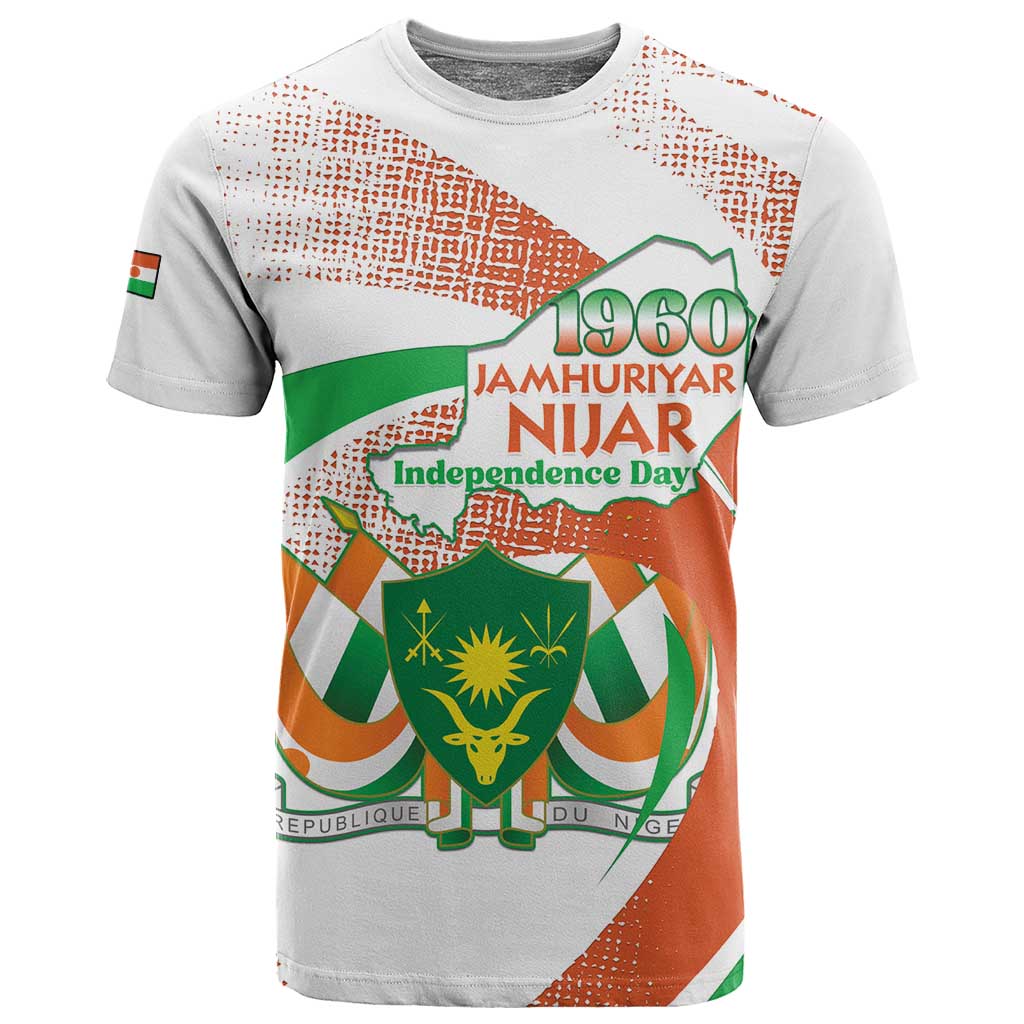 Personalized Happy Jamhuriyar Nijar Independence Day T shirt Coat Of Arm With Niger Map LT15