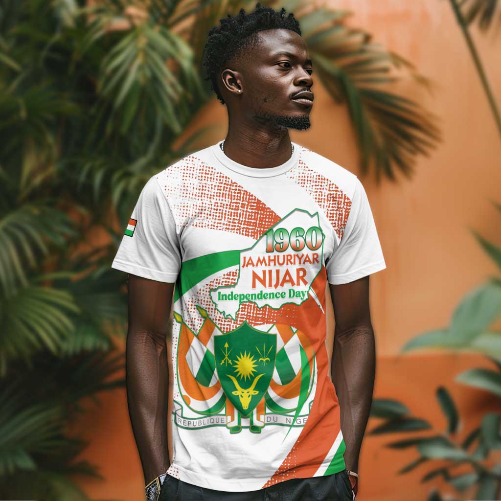 Personalized Happy Jamhuriyar Nijar Independence Day T shirt Coat Of Arm With Niger Map LT15