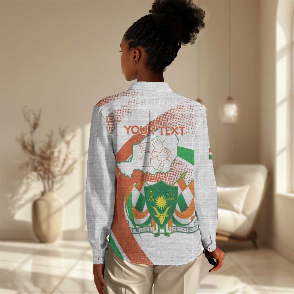 Personalized Happy Jamhuriyar Nijar Independence Day Women Casual Shirt Coat Of Arm With Niger Map LT15