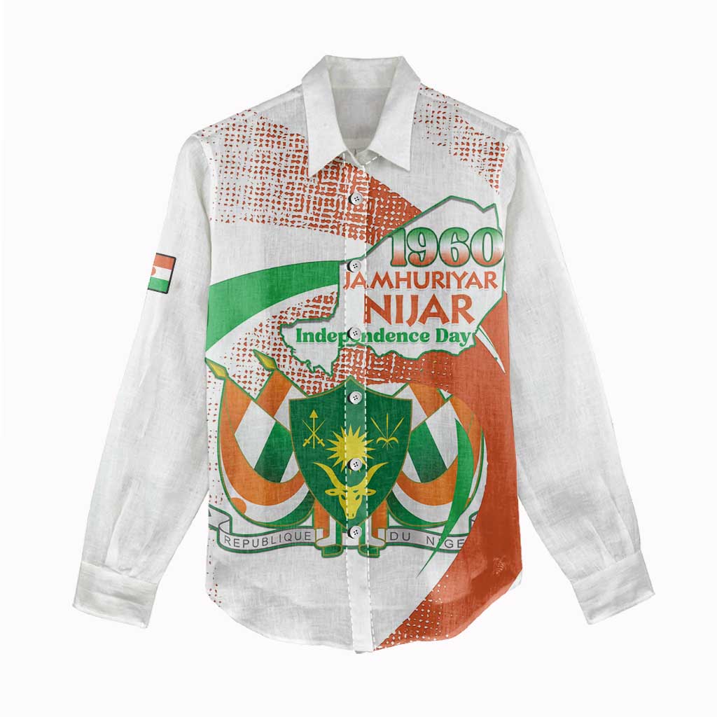 Personalized Happy Jamhuriyar Nijar Independence Day Women Casual Shirt Coat Of Arm With Niger Map LT15