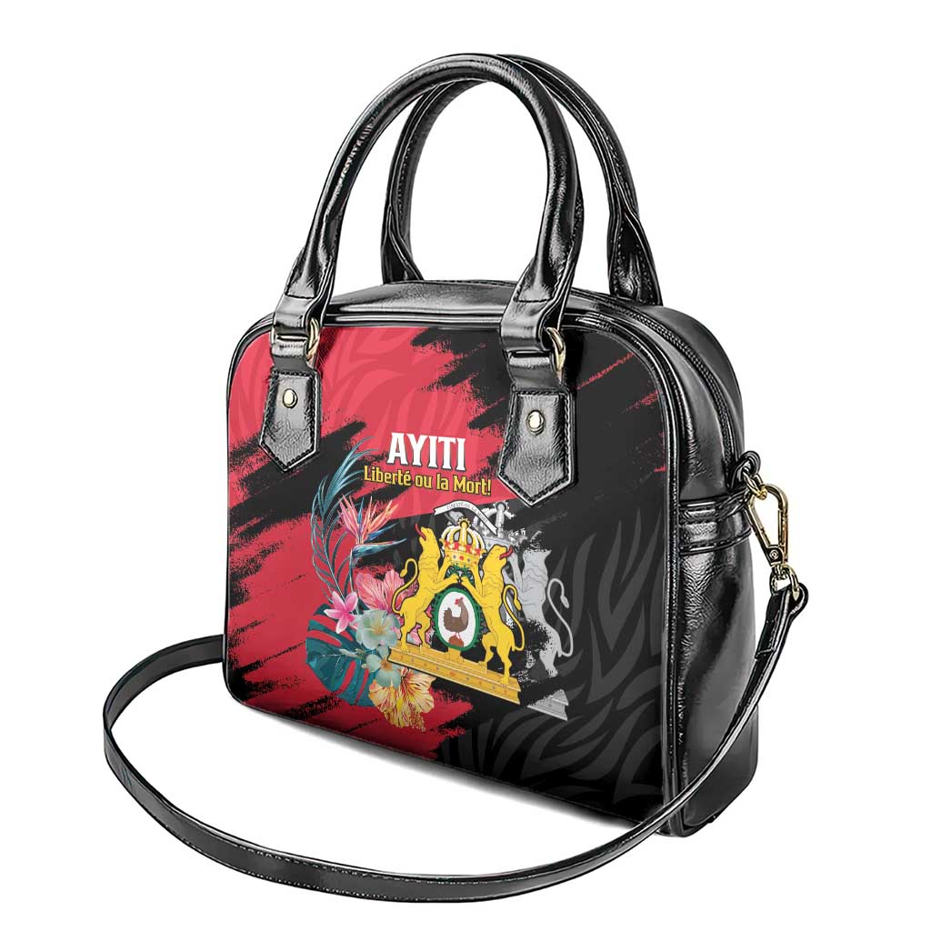 First Empire of Haiti Shoulder Handbag Haitian Coat Of Arms 1804-1806 Tropical Flowers LT15