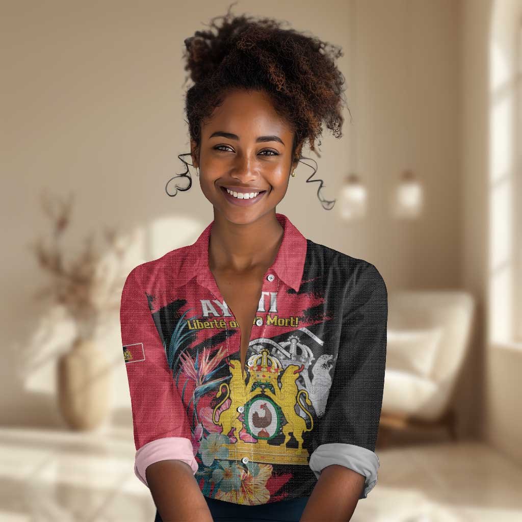 Personalized First Empire of Haiti 1804-1806 Women Casual Shirt Liberté ou la Mort! LT15