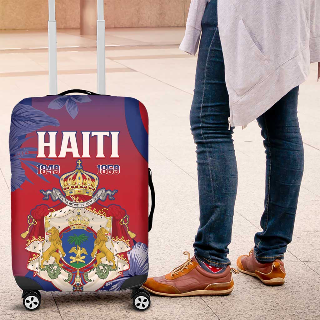 Second Empire of Haiti Luggage Cover Imperial Coat Of Arms 1849-1859 Tropical Flowers LT15