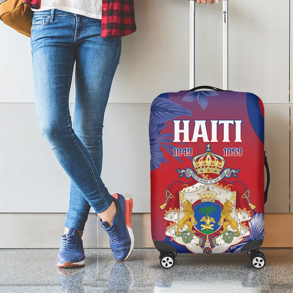 Second Empire of Haiti Luggage Cover Imperial Coat Of Arms 1849-1859 Tropical Flowers LT15