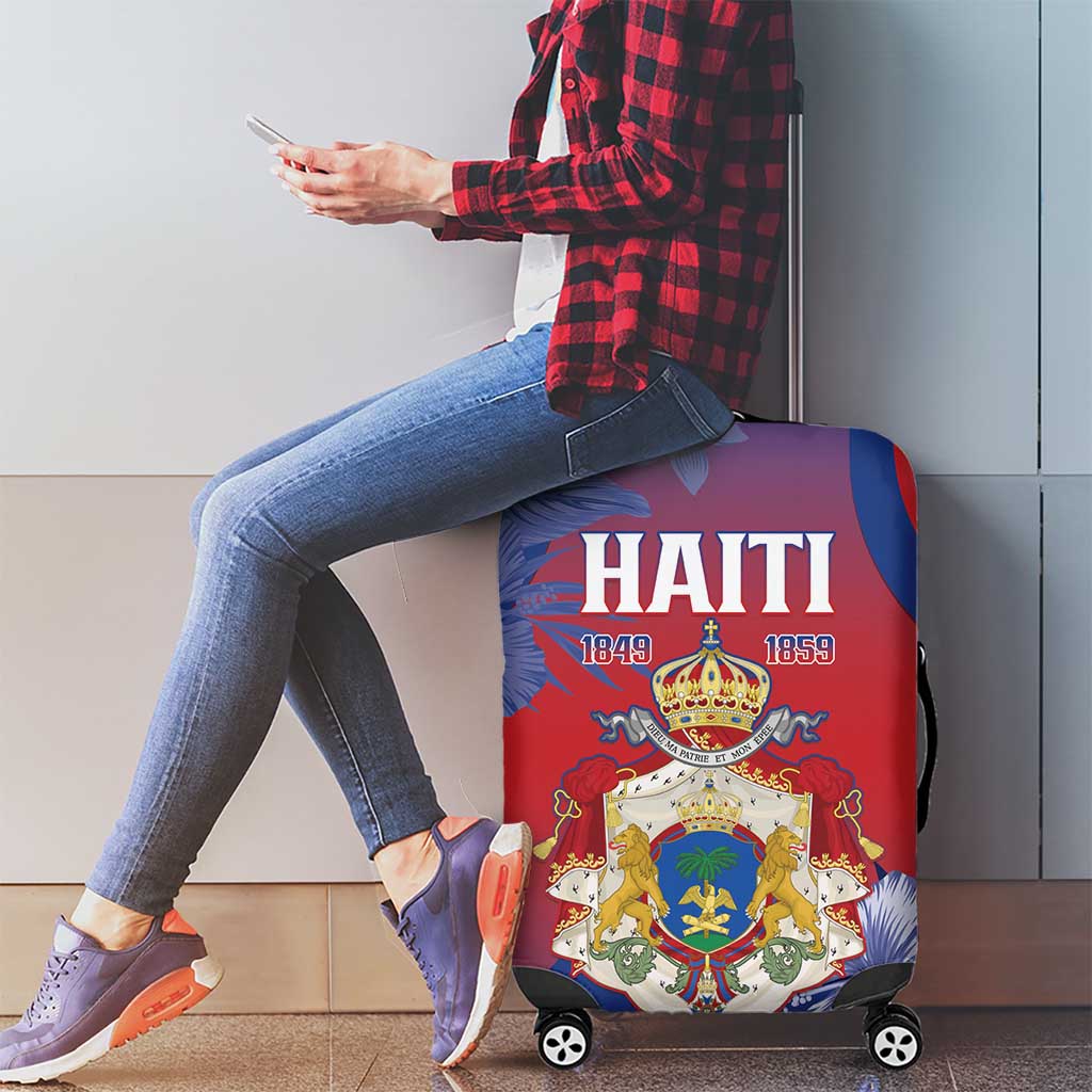 Second Empire of Haiti Luggage Cover Imperial Coat Of Arms 1849-1859 Tropical Flowers LT15
