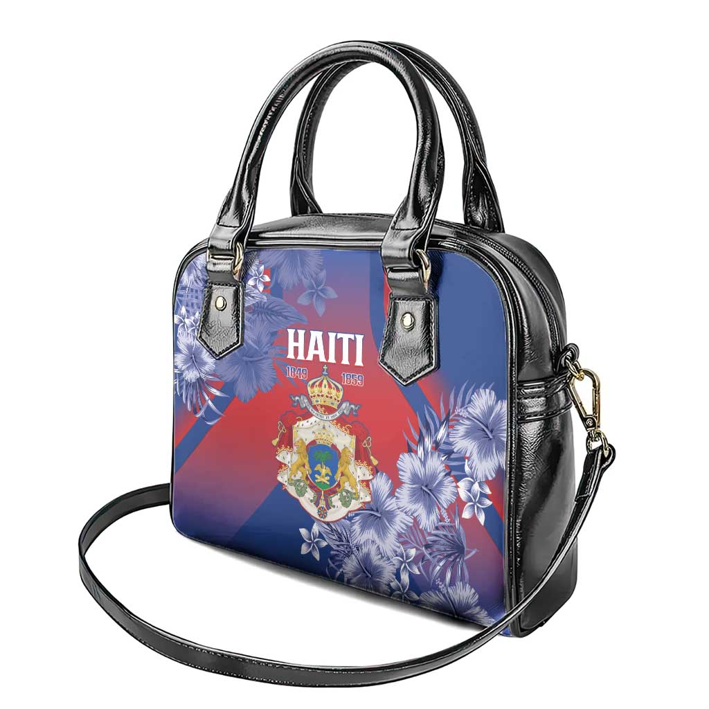 Second Empire of Haiti Shoulder Handbag Imperial Coat Of Arms 1849-1859 Tropical Flowers LT15