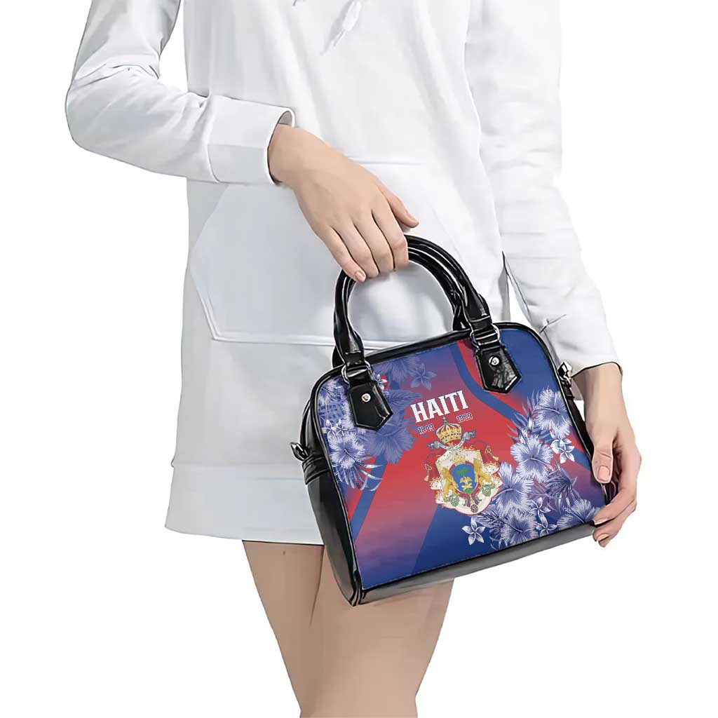 Second Empire of Haiti Shoulder Handbag Imperial Coat Of Arms 1849-1859 Tropical Flowers LT15